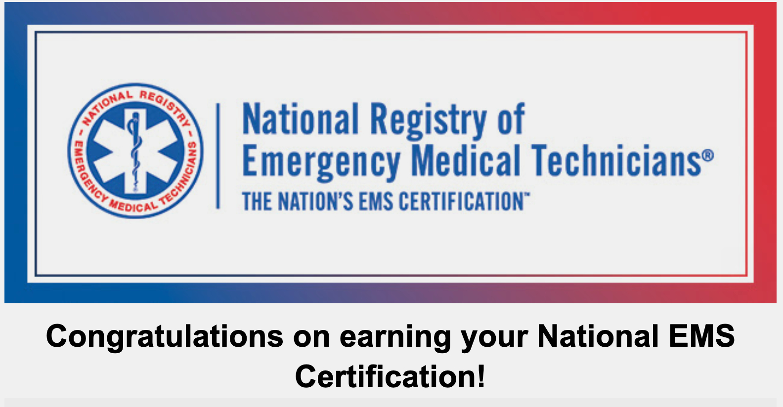 New Paramedic Test Pass Email From National Registry